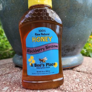 Jar of blackberry honey